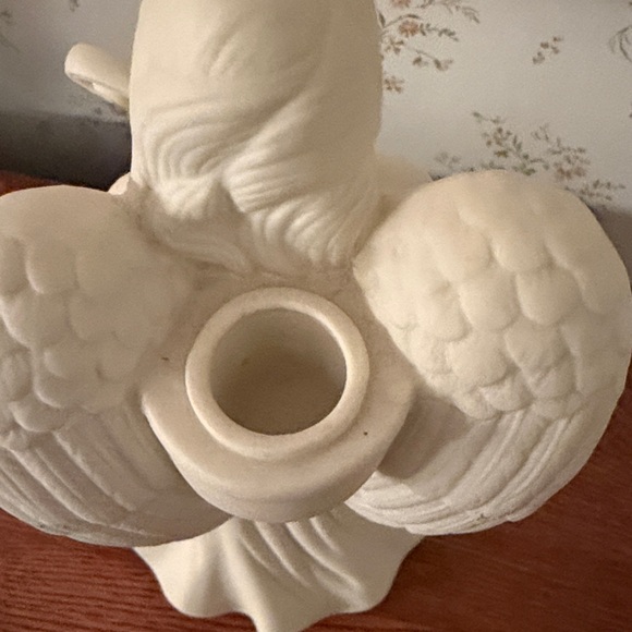 PartyLite bisque porcelain angel candle holder. - Picture 4 of 5